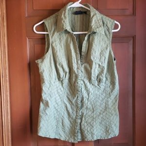 Womens green sleeveless top